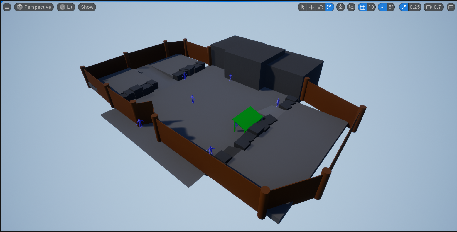 Initial blockout aerial